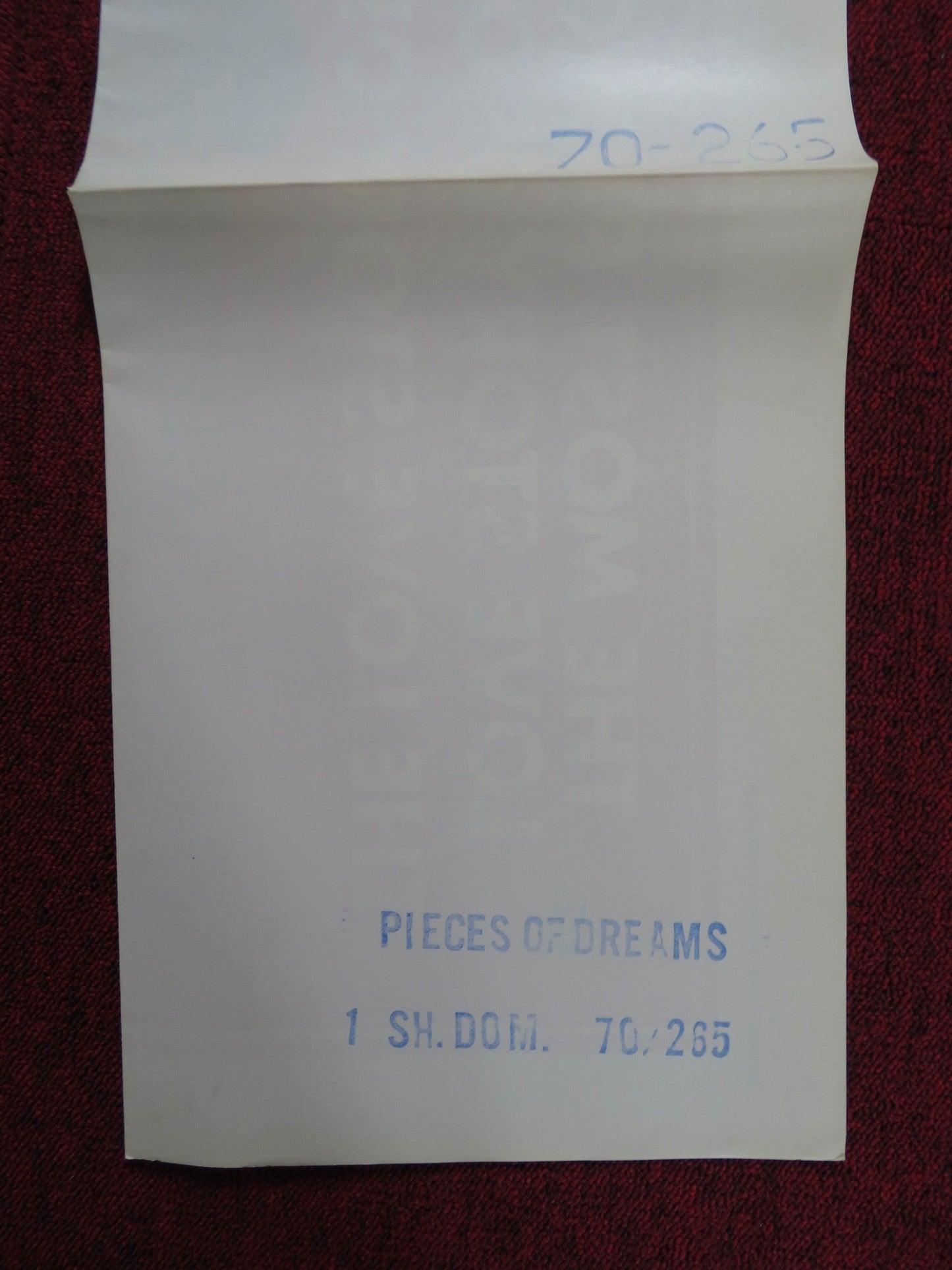 PIECES OF DREAMS FOLDED US ONE SHEET POSTER ROBERT FORESTER LAUREN HUTTON 1970 Rendezvous Cinema Movie posters