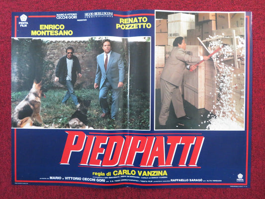 PIEDIPIATTI ITALIAN FOTOBUSTA POSTER ENRICO MONTESANO RENATO POZZETTO 1991 Rendezvous Cinema Movie posters