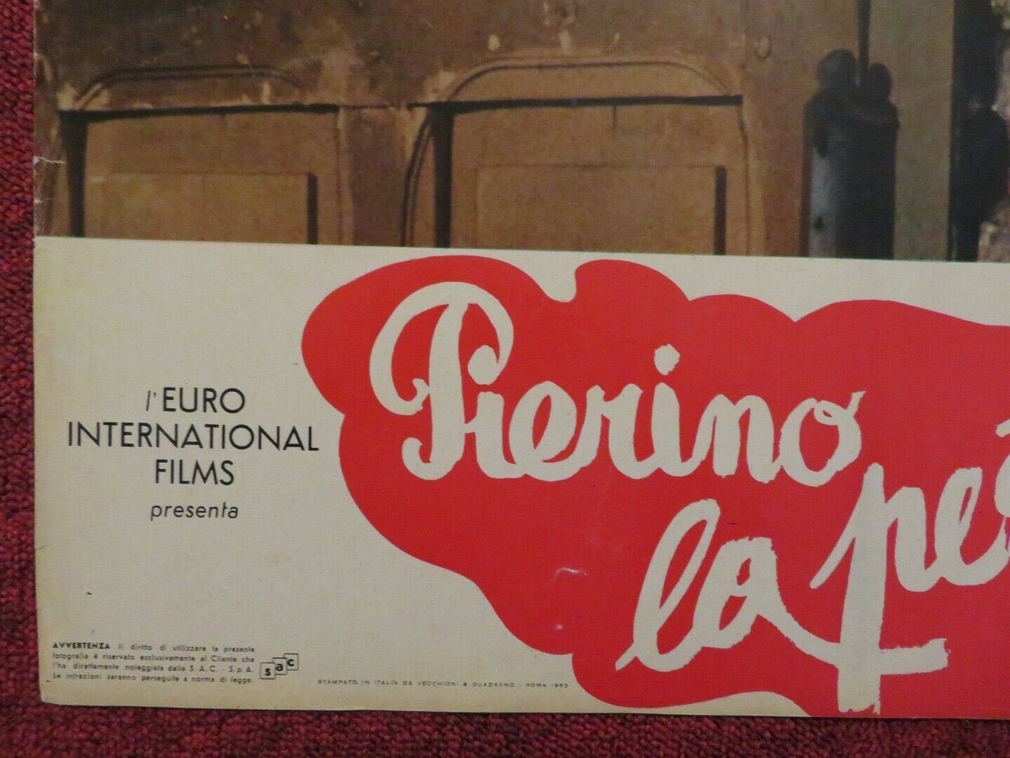 PIERINO LA PESTE / BEBERT AND THE TRAIN ITALIAN FOTOBUSTA POSTER PIERRE MONDY Movie posters