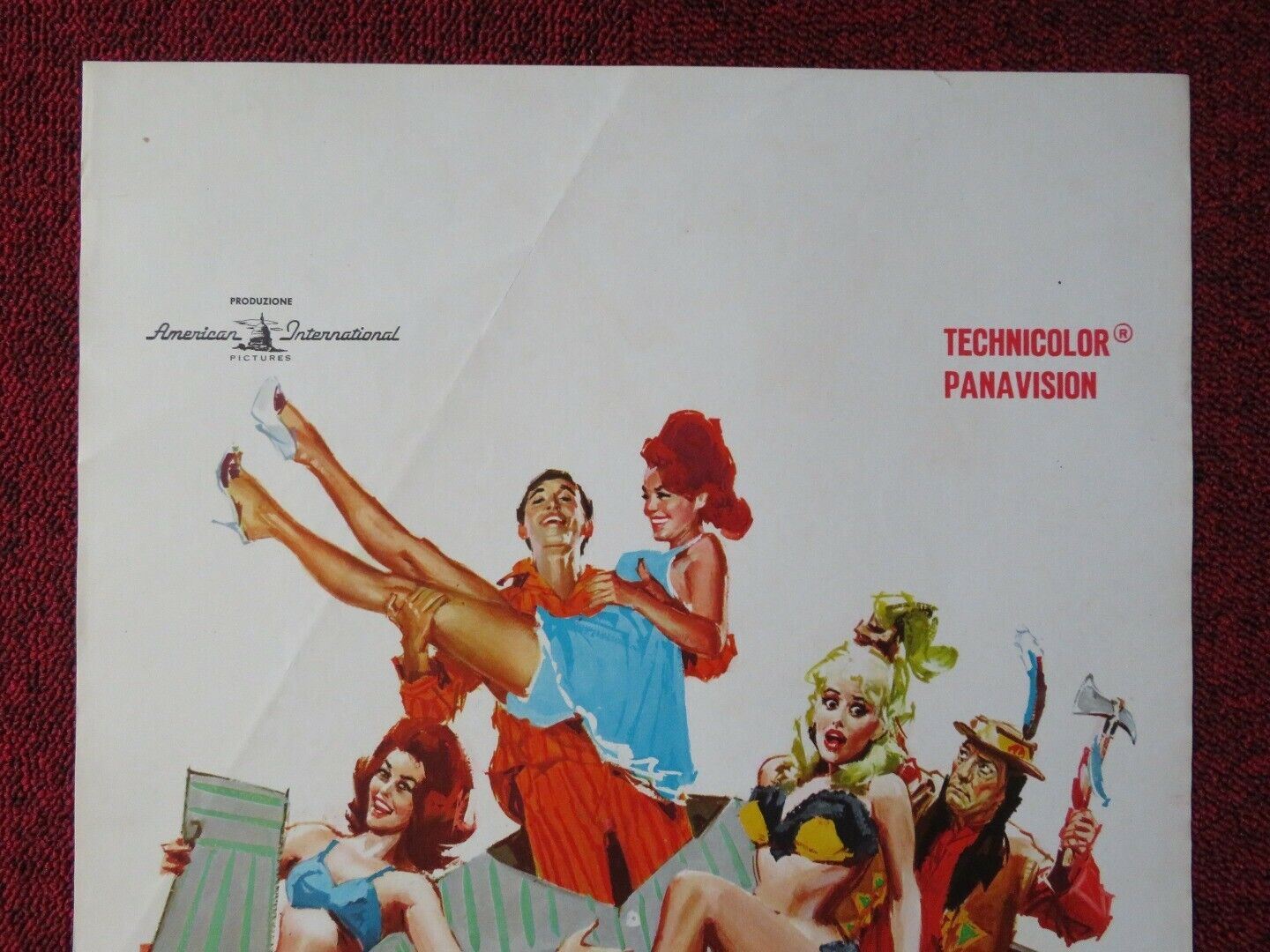 PIGIANMA PARTY / Pajama Party ITALIAN LOCANDINA (27.5"x13") POSTER 1964 Movie posters