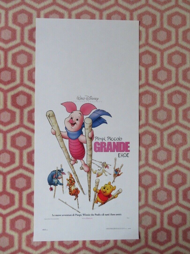 PIGLET'S BIG MOVIE ITALIAN LOCANDINA (27.5"x13") POSTER DISNEY POOH 2003 Movie posters