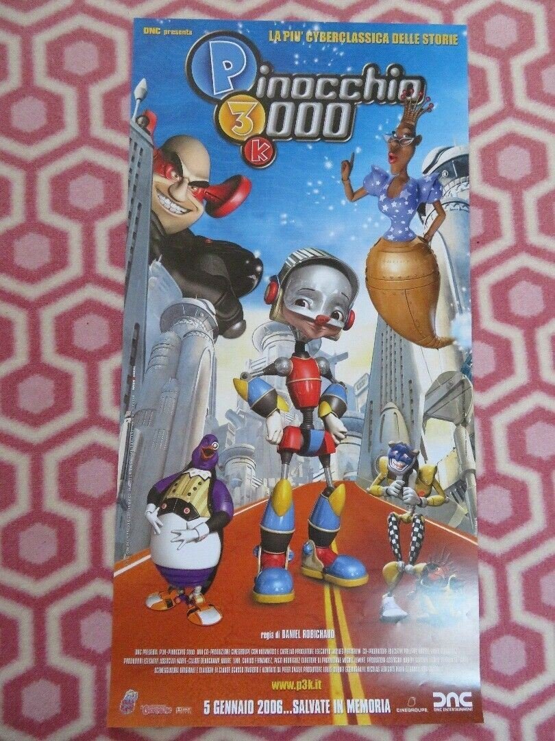 PINOCCHIO 3000 ITALIAN LOCANDINA (25" x 12.5") POSTER WHOOPI GOLDBERG 2004 Movie posters