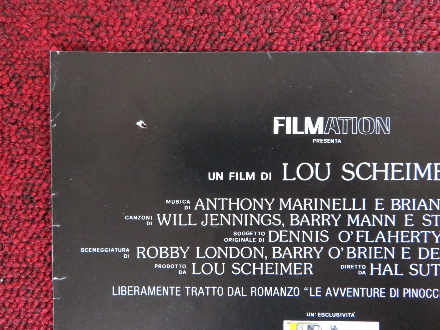 PINOCCHIO AND THE EMPEROR OF THE NIGHT - B ITALIAN FOTOBUSTA POSTER ASNER 1989 Rendezvous Cinema Movie posters