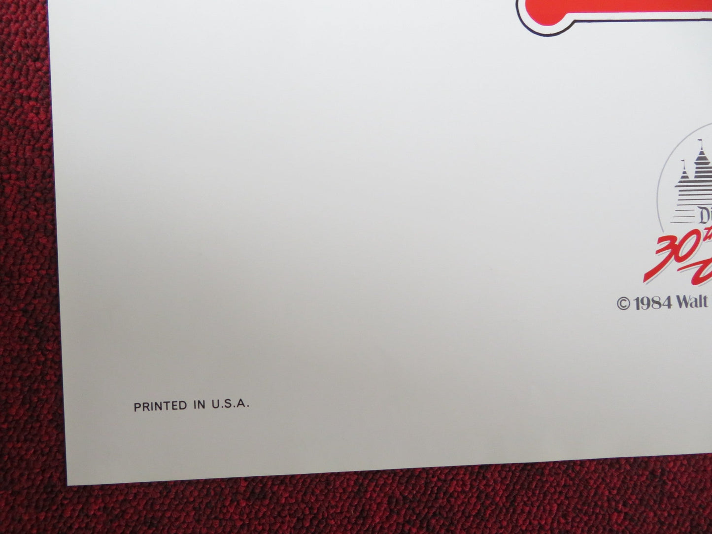 PINOCCHIO FOLDED US ONE SHEET POSTER DISNEY MEL BLANC DON BRODIE 1984 Rendezvous Cinema Movie posters