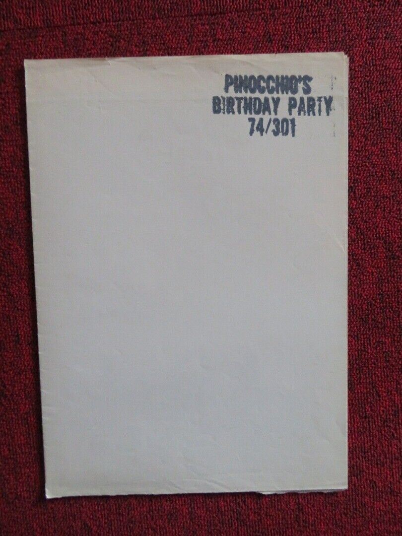 PINOCCHIOS BIRTHDAY PARTY FOLDED US ONE SHEET POSTER JEFF BRAUNSTEIN 1973 Movie posters