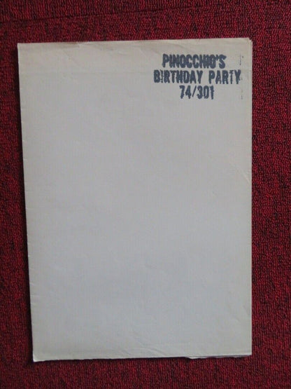 PINOCCHIOS BIRTHDAY PARTY FOLDED US ONE SHEET POSTER JEFF BRAUNSTEIN 1973 Movie posters