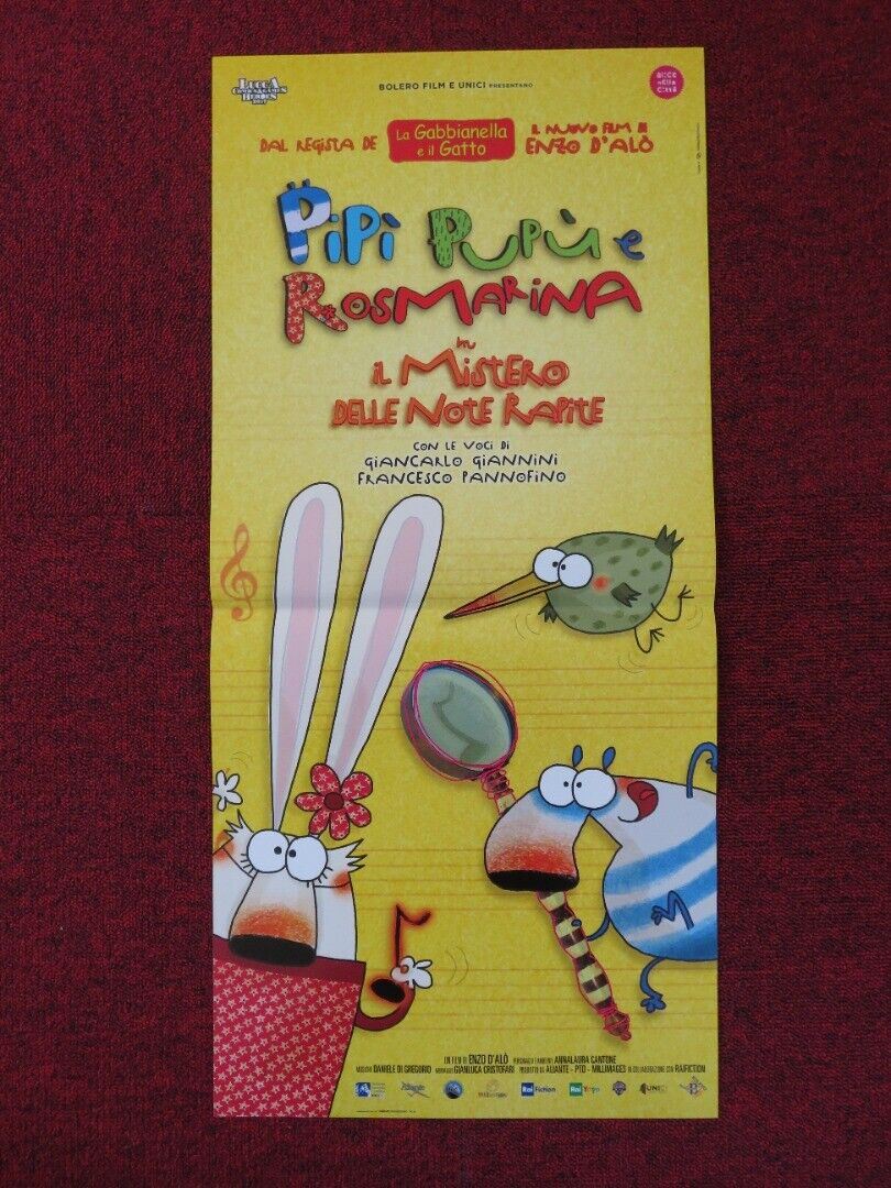 PIPI PUPU E ROSMARINA IL MISTERO... ITALIAN LOCANDINA (26.5"x12.5") POSTER 2017 Movie posters