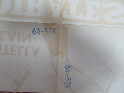 PIRATES OF THE COAST US ONE SHEET POSTER LEX BARKER ESTELLA BLAIN '64 Movie posters