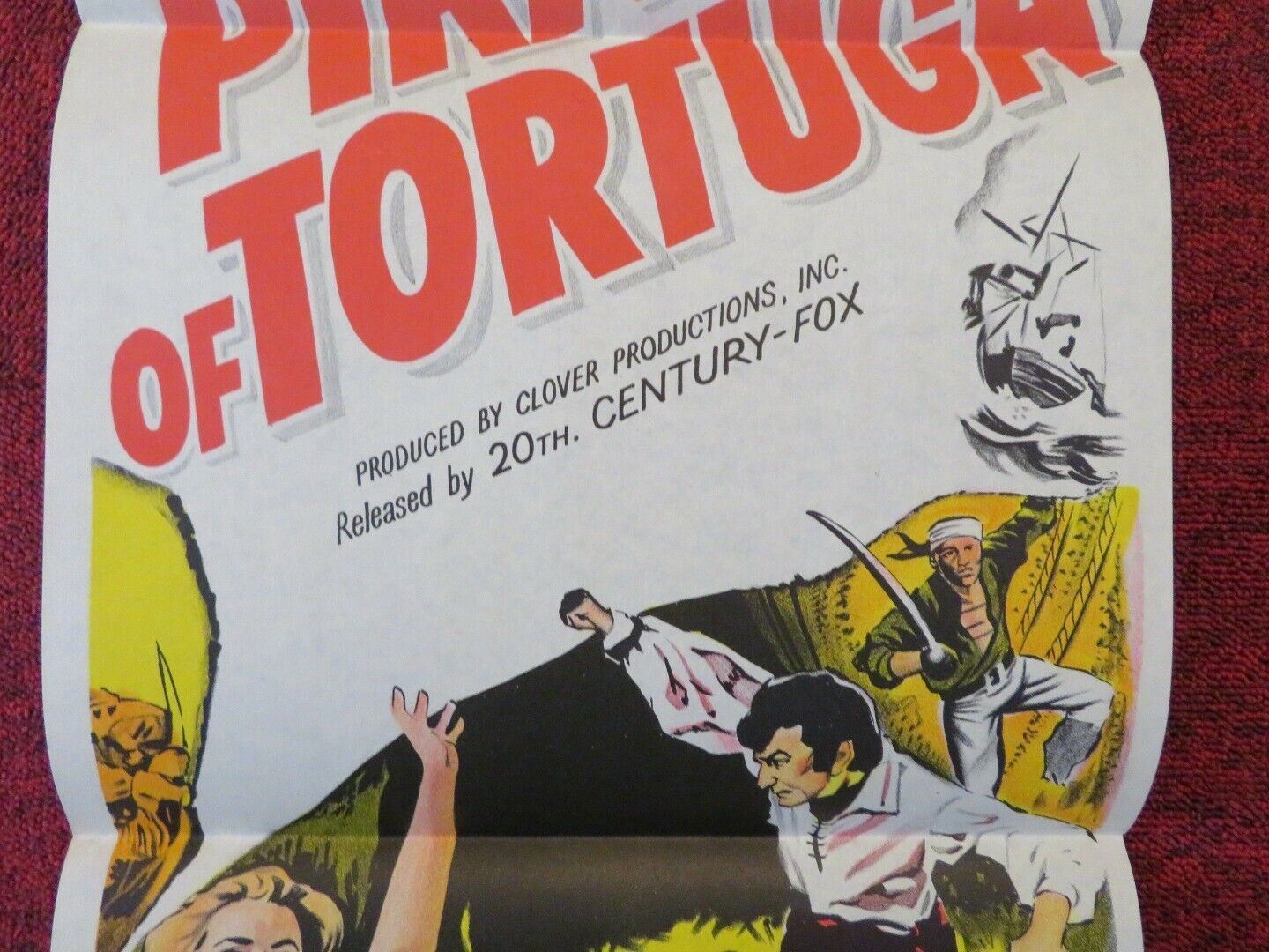 PIRATES OF TORTUGA FOLDED AUSTRALIAN DAYBILL POSTER KEN SCOTT LETÍCIA ROMÁN 1961 Movie posters