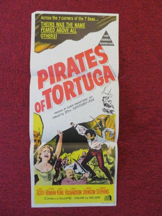 PIRATES OF TORTUGA FOLDED AUSTRALIAN DAYBILL POSTER KEN SCOTT LETÍCIA ROMÁN 1961 Movie posters