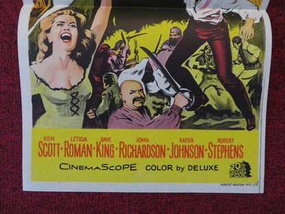 PIRATES OF TORTUGA FOLDED AUSTRALIAN DAYBILL POSTER KEN SCOTT LETÍCIA ROMÁN 1961 Movie posters