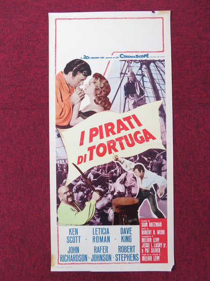 PIRATES OF TORTUGA ITALIAN LOCANDINA POSTER KEN SCOTT LETICIA ROMAN 1961 Rendezvous Cinema Movie posters