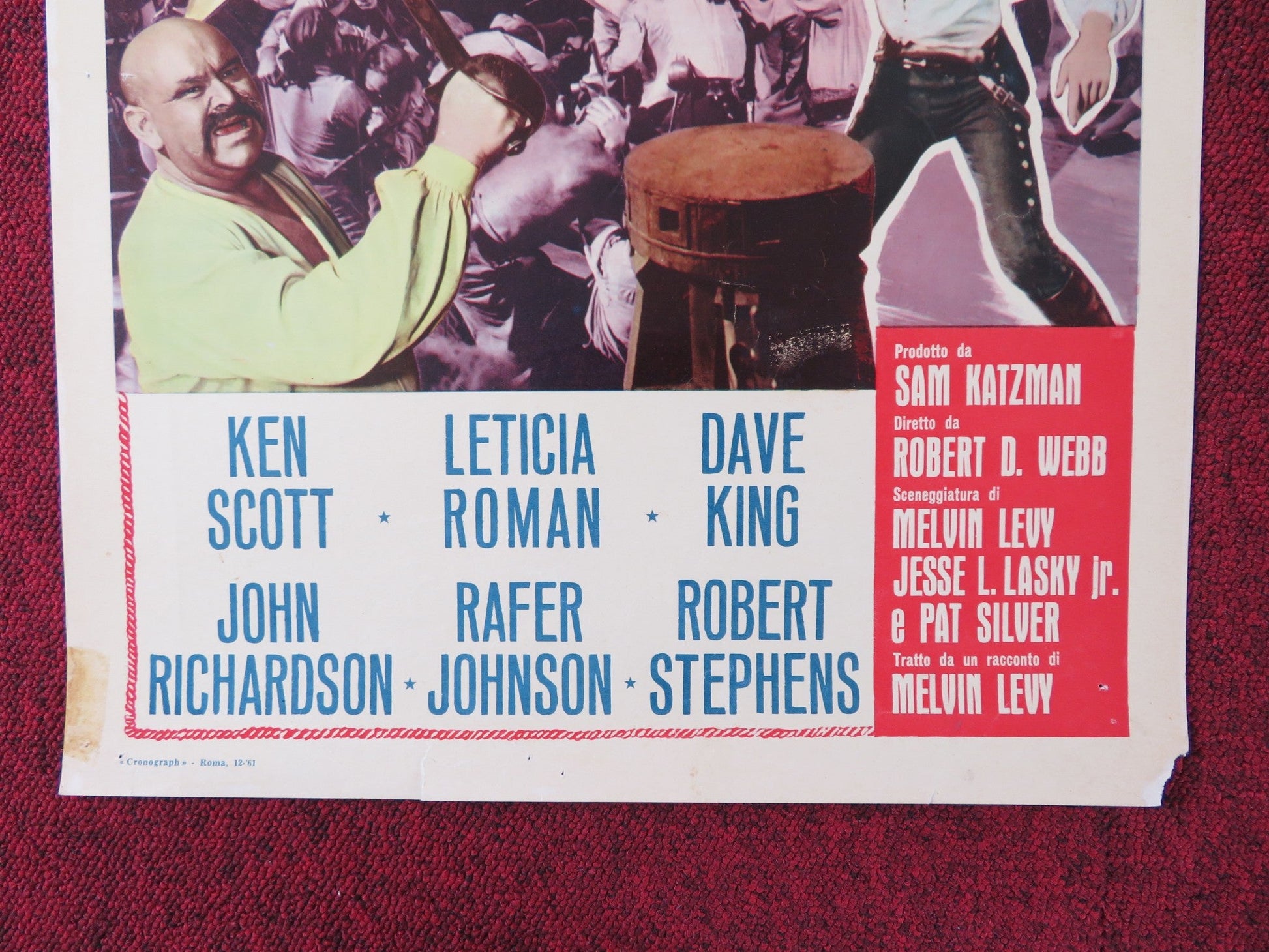 PIRATES OF TORTUGA ITALIAN LOCANDINA POSTER KEN SCOTT LETICIA ROMAN 1961 Rendezvous Cinema Movie posters