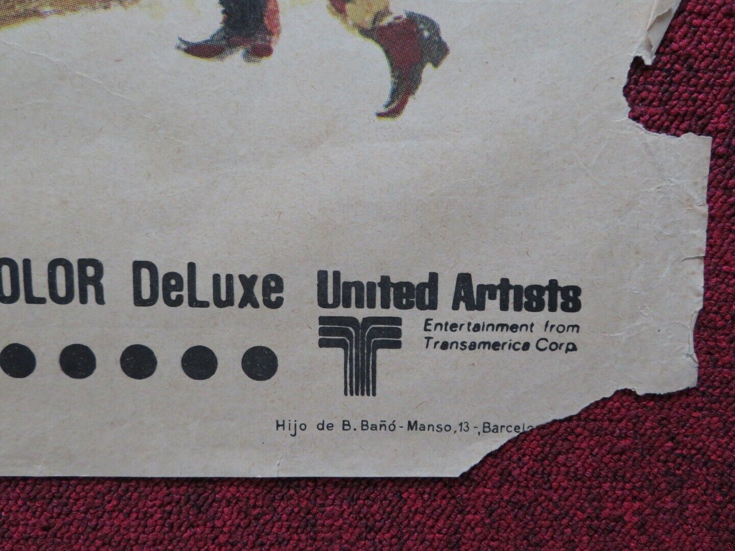 PISTOLERO / YOUNG BILLY YOUNG SPANISH ROLLED POSTER ROBERT MITCHUM 1969 Movie posters