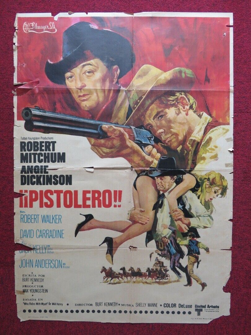 PISTOLERO / YOUNG BILLY YOUNG SPANISH ROLLED POSTER ROBERT MITCHUM 1969 Movie posters