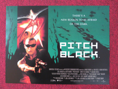 PITCH BLACK UK MINI QUAD POSTER VIN DIESEL RADHA MITCHELL 2000 Rendezvous Cinema Movie posters