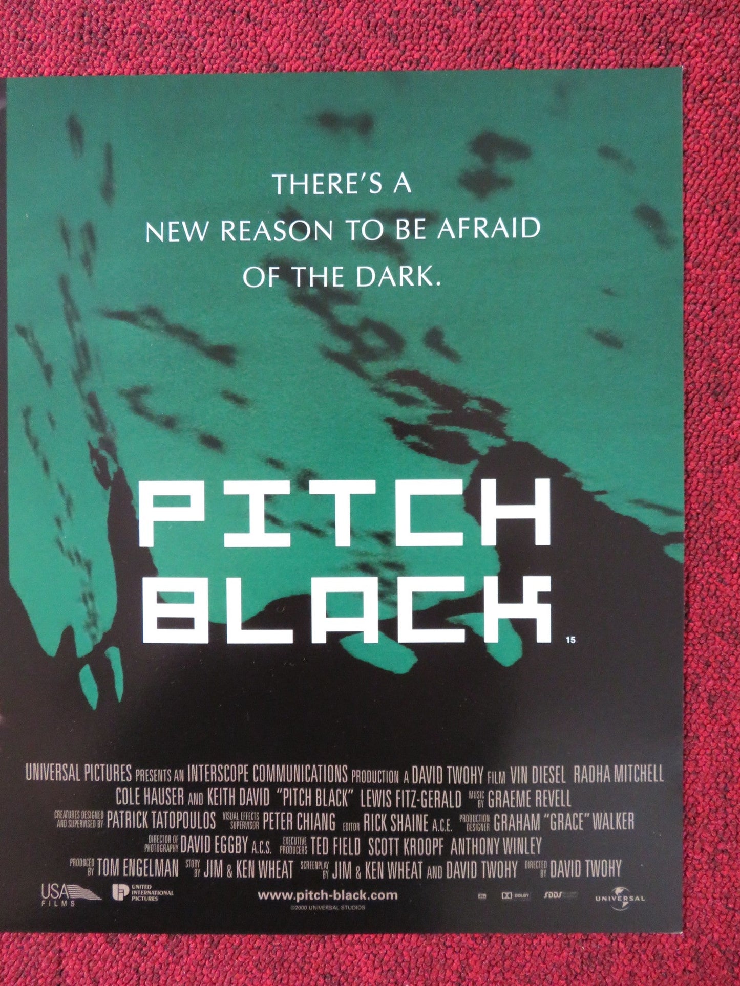 PITCH BLACK UK MINI QUAD POSTER VIN DIESEL RADHA MITCHELL 2000 Rendezvous Cinema Movie posters