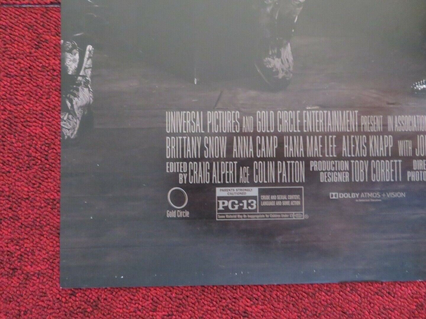 PITCH PERFECT 3 FOLDED US ONE SHEET POSTER ANNA KENDRIK REBEL WILSON 2017 Movie posters