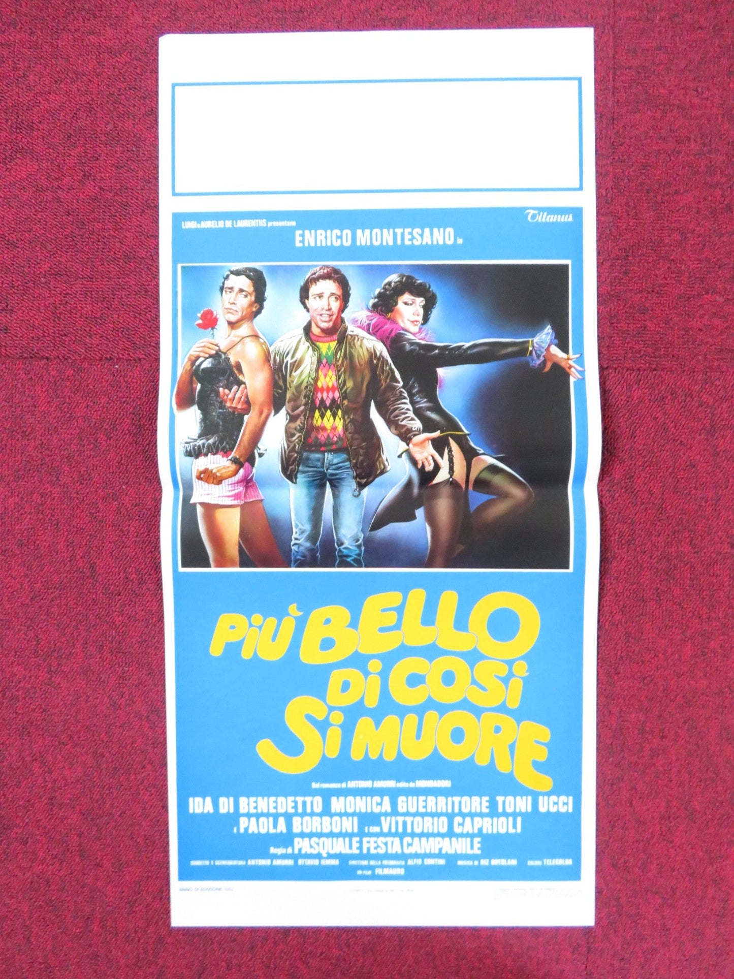 PIU' BELLO DI COSI SI MUORE ITALIAN LOCANDINA POSTER ENRICO MONTESANO 1982 Rendezvous Cinema Movie posters