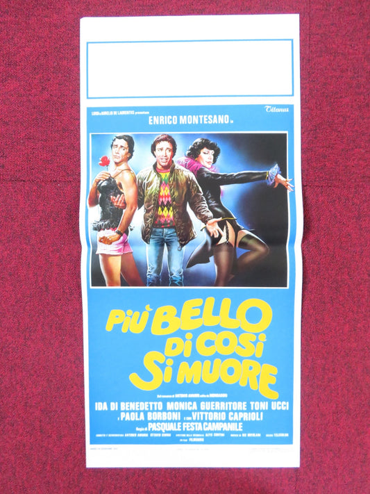 PIU' BELLO DI COSI SI MUORE ITALIAN LOCANDINA POSTER ENRICO MONTESANO 1982 Rendezvous Cinema Movie posters