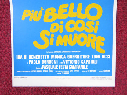 PIU' BELLO DI COSI SI MUORE ITALIAN LOCANDINA POSTER ENRICO MONTESANO 1982 Rendezvous Cinema Movie posters