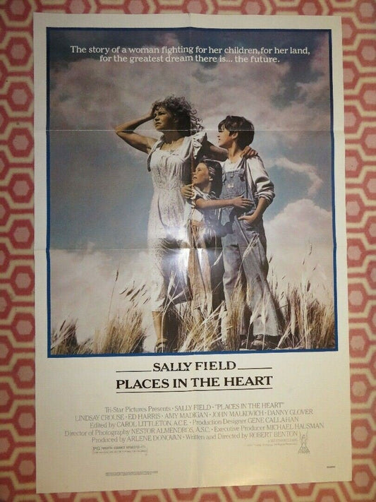 PLACES IN THE HEART ONE SHEET POSTER SALLY FIELD LINDSAY CROUSE 1984 Movie posters