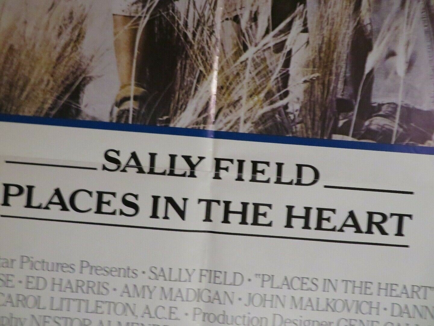 PLACES IN THE HEART ONE SHEET POSTER SALLY FIELD LINDSAY CROUSE 1984 Movie posters