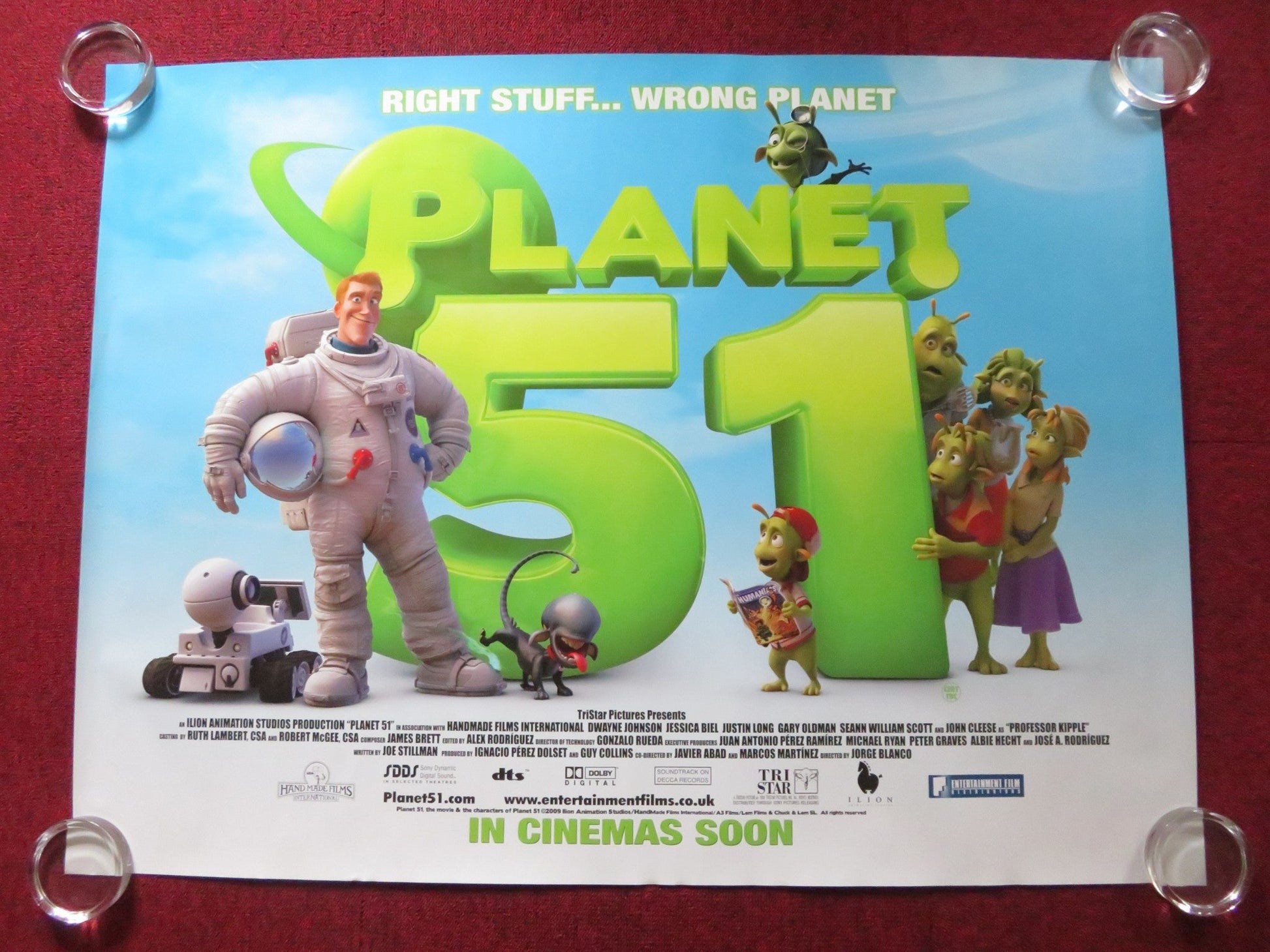 PLANET 51 UK QUAD ROLLED POSTER DWAYNE JOHNSON JESSICA BIEL 2009 Rendezvous Cinema Movie posters