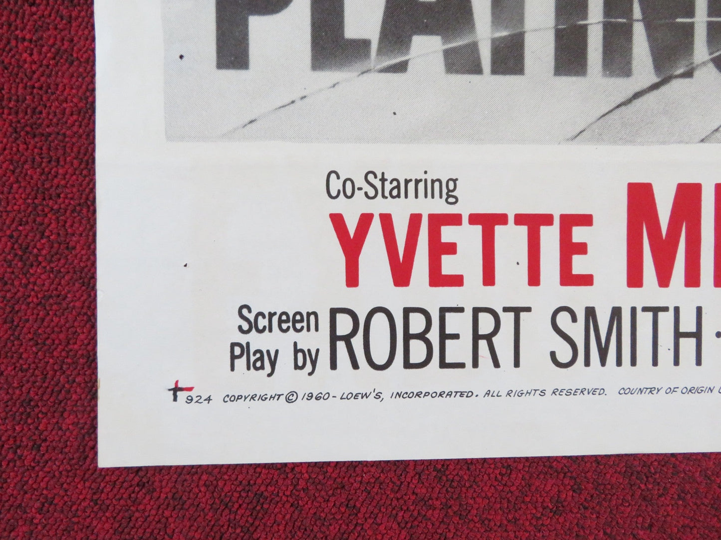 PLATINUM HIGH SCHOOL FOLDED US ONE SHEET POSTER MICKEY ROONEY TERRY MOORE 1960 Rendezvous Cinema Movie posters