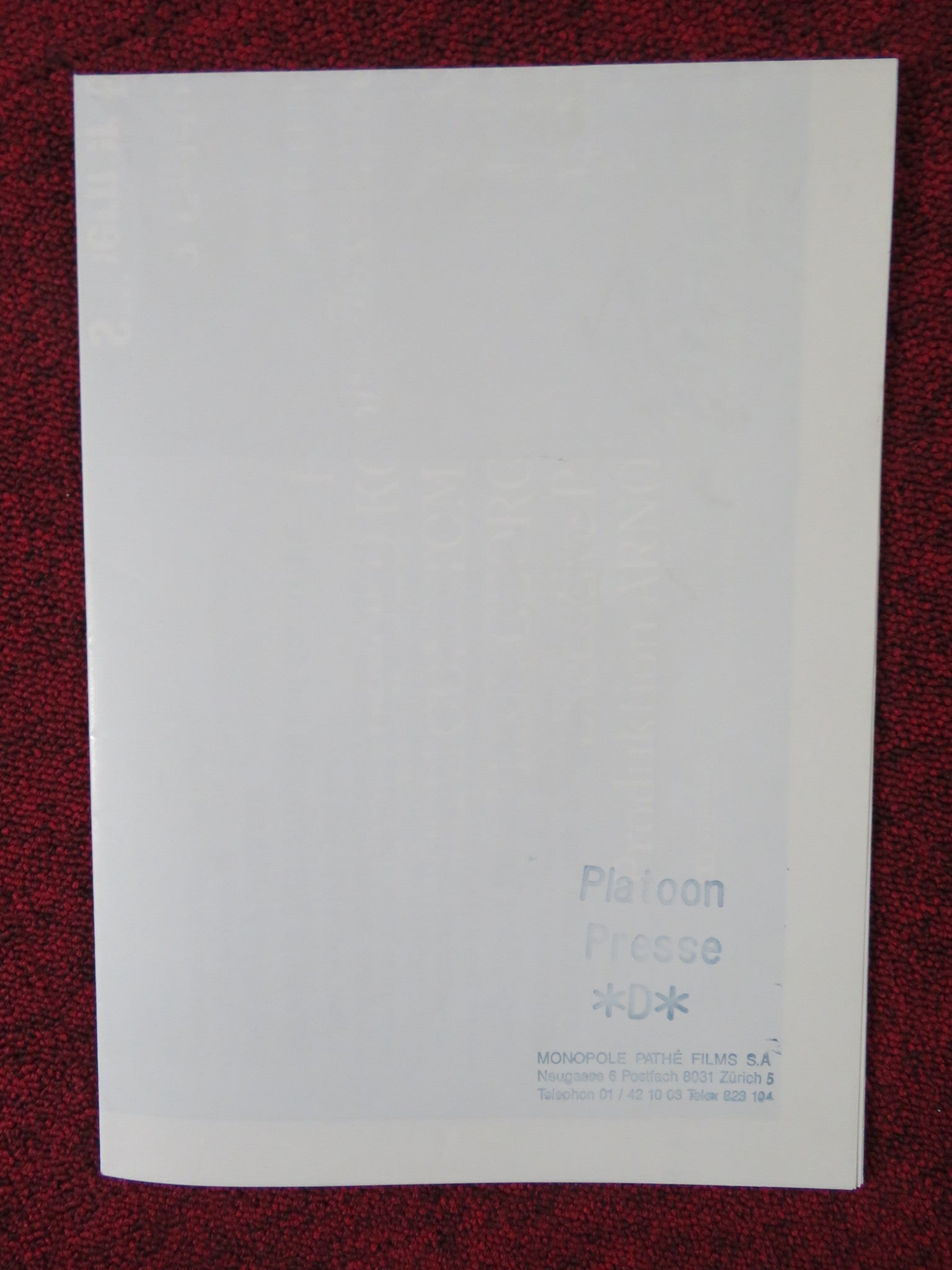 PLATOON GERMAN A1 POSTER OLIVER STONE CHARLIE SHEEN 1986 Rendezvous Cinema Movie posters