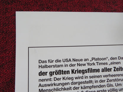 PLATOON GERMAN A1 POSTER OLIVER STONE CHARLIE SHEEN 1986 Rendezvous Cinema Movie posters