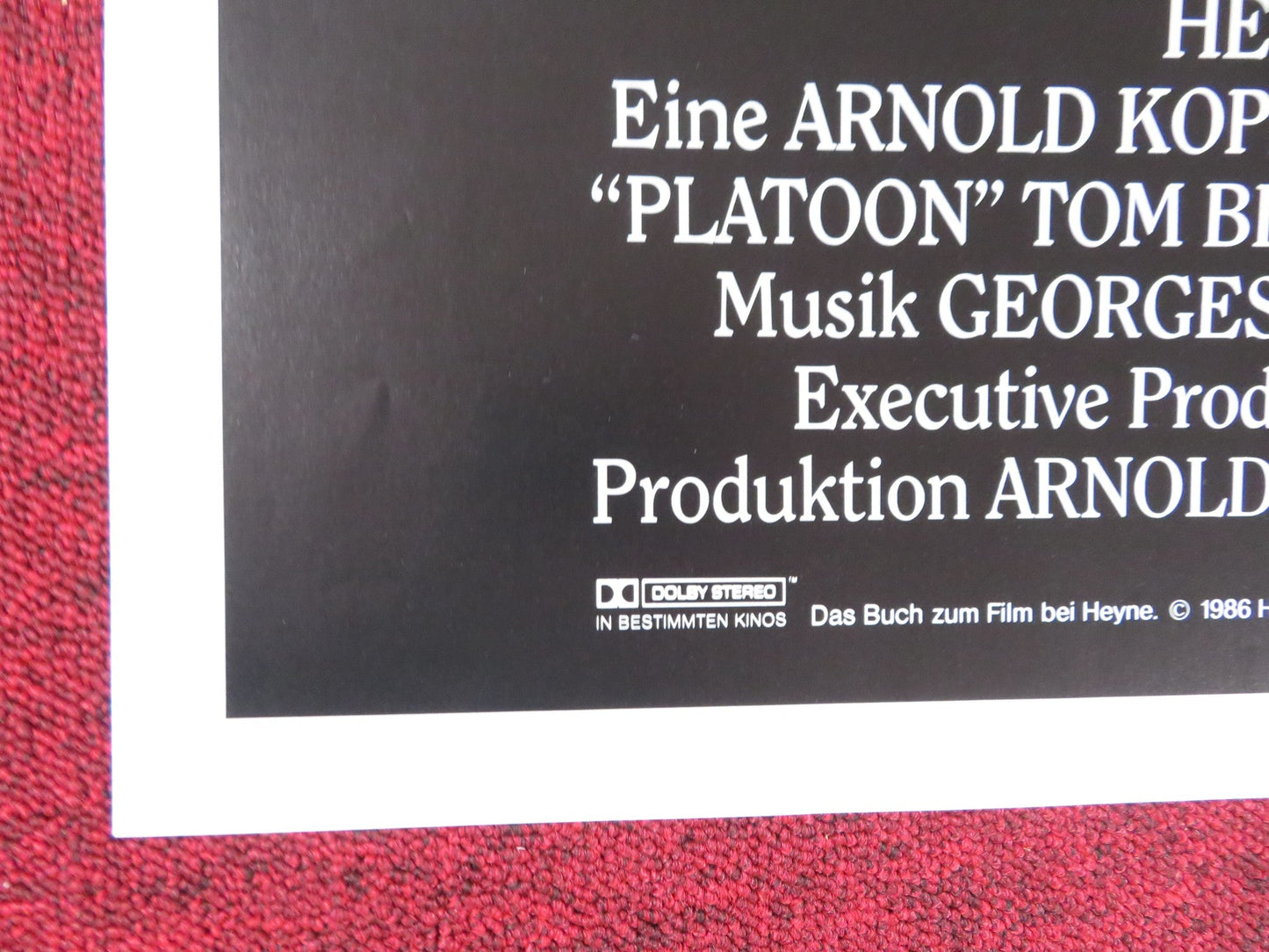 PLATOON GERMAN A1 POSTER OLIVER STONE CHARLIE SHEEN 1986 Rendezvous Cinema Movie posters