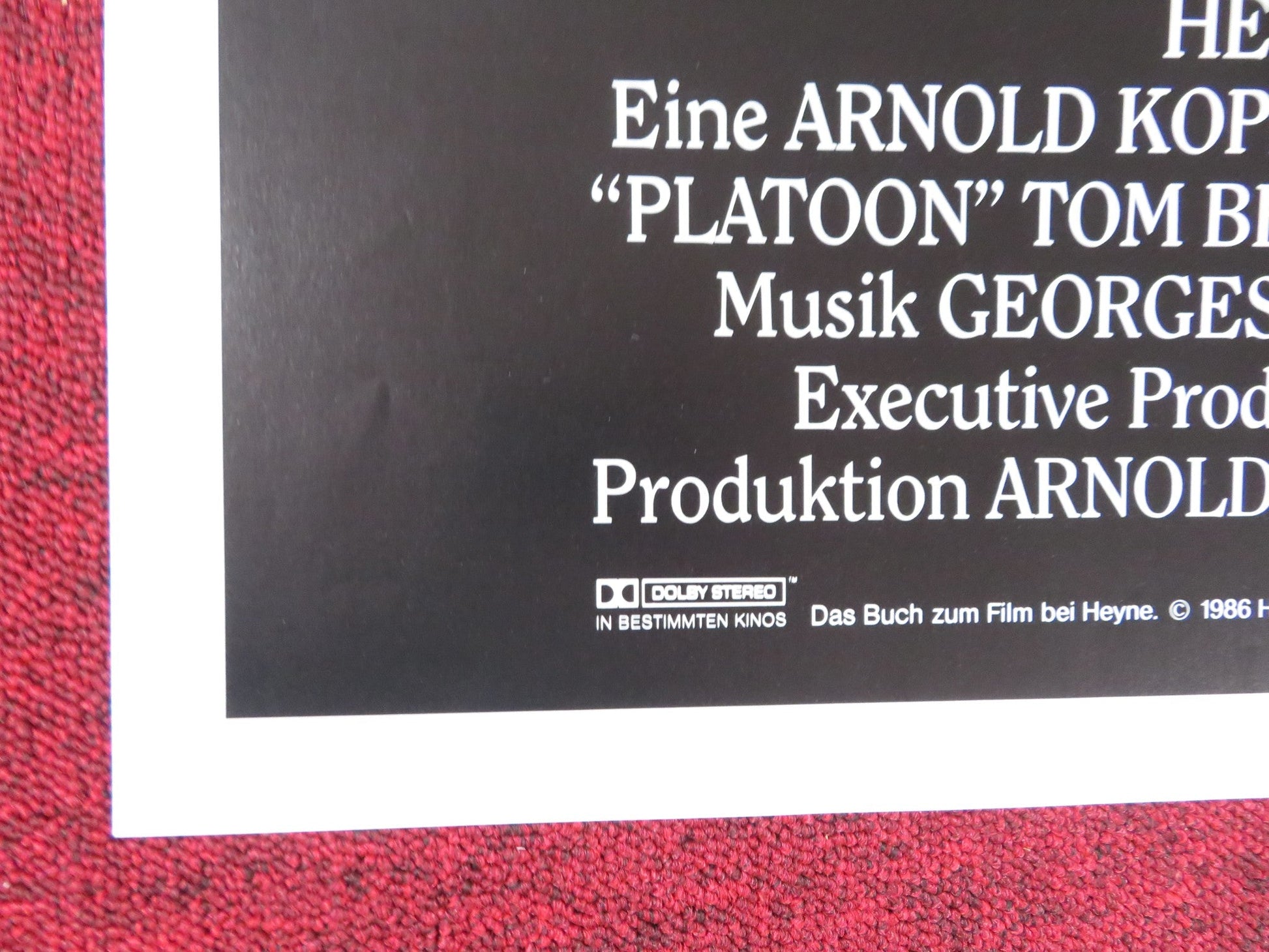 PLATOON GERMAN A1 POSTER OLIVER STONE CHARLIE SHEEN 1986 Rendezvous Cinema Movie posters