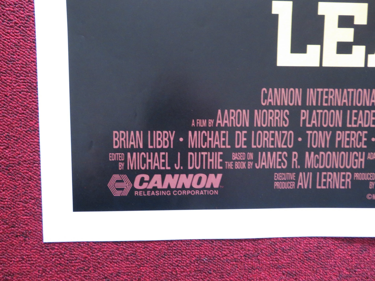 PLATOON LEADER - CANNON FOLDED US ONE SHEET POSTER MICHAEL DUDIKOFF 1988 Rendezvous Cinema Movie posters