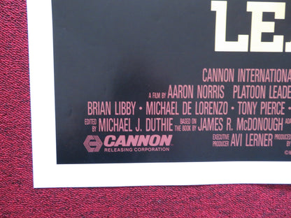 PLATOON LEADER - CANNON FOLDED US ONE SHEET POSTER MICHAEL DUDIKOFF 1988 Rendezvous Cinema Movie posters