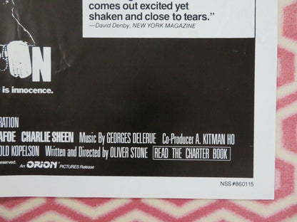 PLATOON US ONE SHEET POSTER OLIVER STONE KEITH DAVID 1986 Movie posters