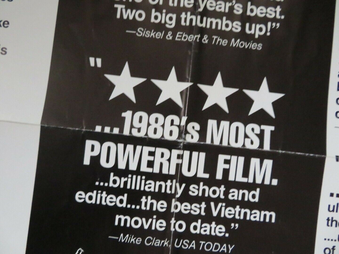 PLATOON US ONE SHEET POSTER OLIVER STONE KEITH DAVID 1986 Movie posters