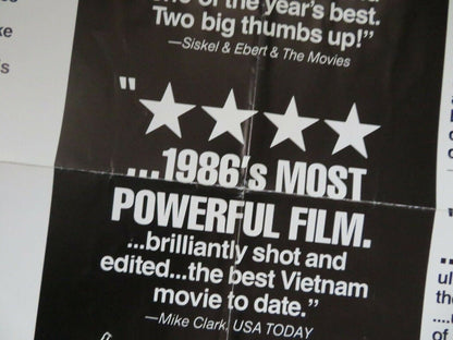 PLATOON US ONE SHEET POSTER OLIVER STONE KEITH DAVID 1986 Movie posters