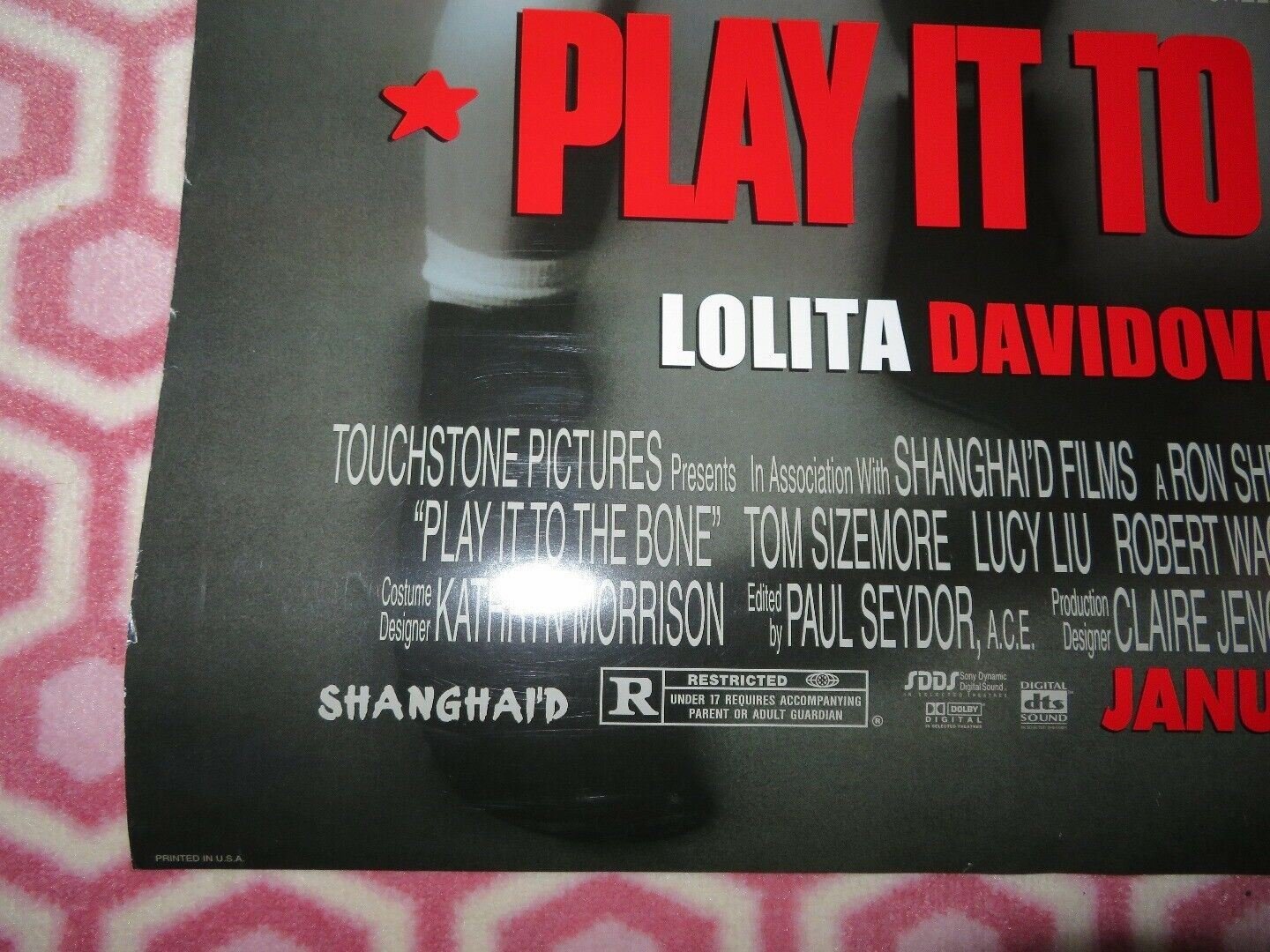 PLAY IT TO THE BONE US ONE SHEET ROLLED POSTER WODDY HARRELSON 1999 Movie posters