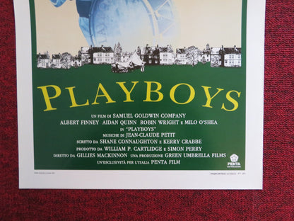 PLAYBOYS ITALIAN LOCANDINA POSTER ALBERT FINNEY AIDAN QUINN 1992 Rendezvous Cinema Movie posters