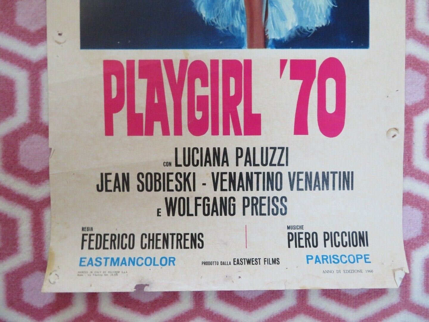 PLAYGIRL '70 ITALIAN LOCANDINA (27" x 13") POSTER IRA FURSTENBERG 1969 - Rendezvous Cinema