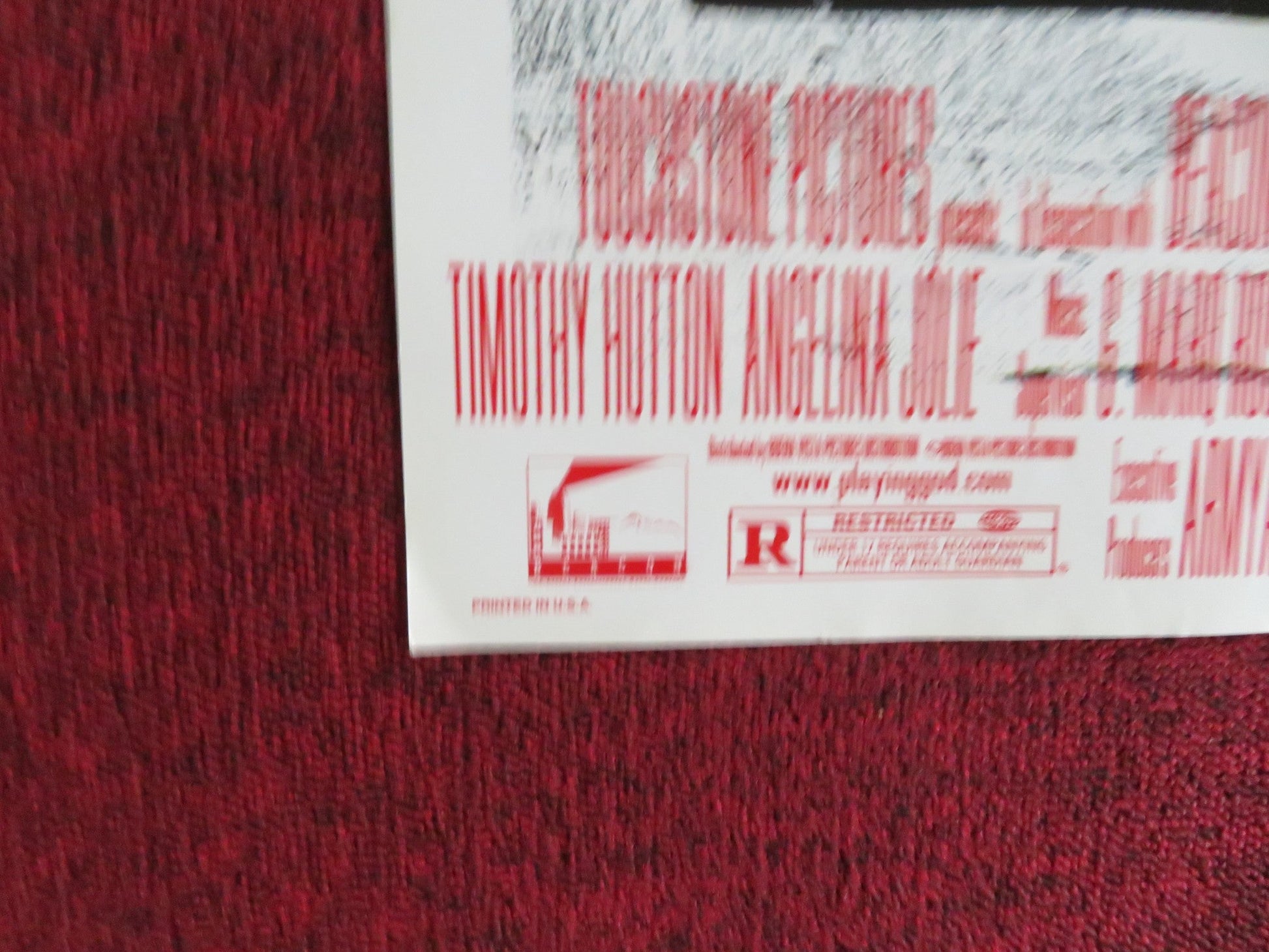 PLAYING GOD FOLDED US ONE SHEET POSTER DAVID DUCHOVNY TIMOTHY HUTTON 1997 Rendezvous Cinema Movie posters