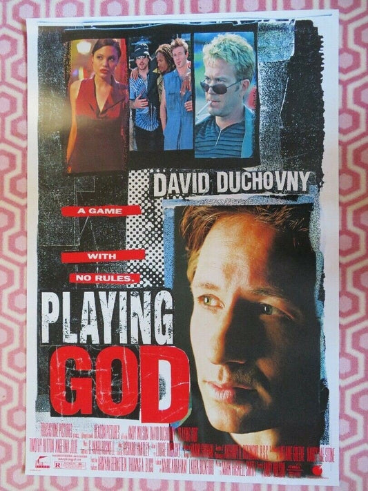 PLAYING GOD US ONE SHEET ROLLED POSTER DAVID DUCHOVNY ANGELIA JOLIE 1997 Movie posters