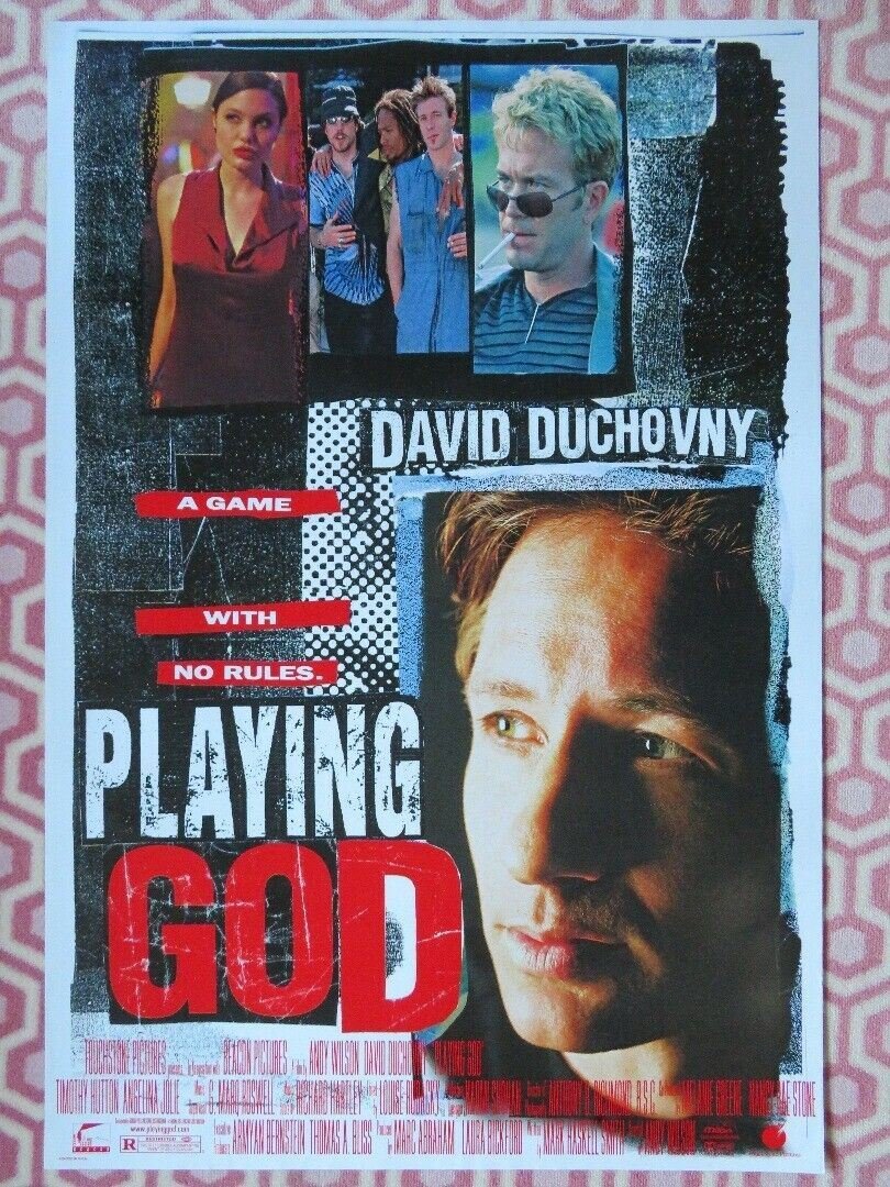 PLAYING GOD US ONE SHEET ROLLED POSTER DAVID DUCHOVNY ANGELINA JOLIE Rendezvous Cinema Movie posters