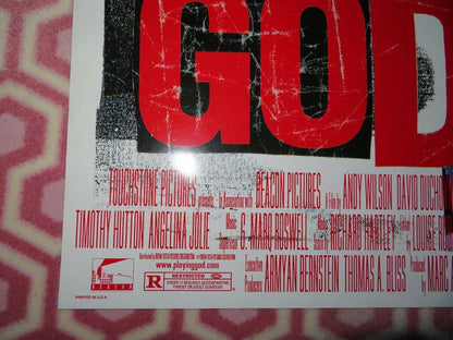 PLAYING GOD US ONE SHEET ROLLED POSTER DAVID DUCHOVNY ANGELINA JOLIE Rendezvous Cinema Movie posters