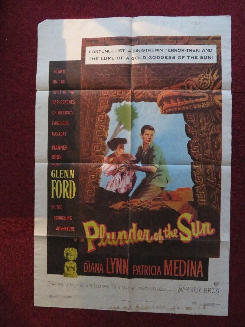 PLUNDER OF THE SUN FOLDED US ONE SHEET POSTER GLENN FORD DIANA LYNN 1953 Movie posters