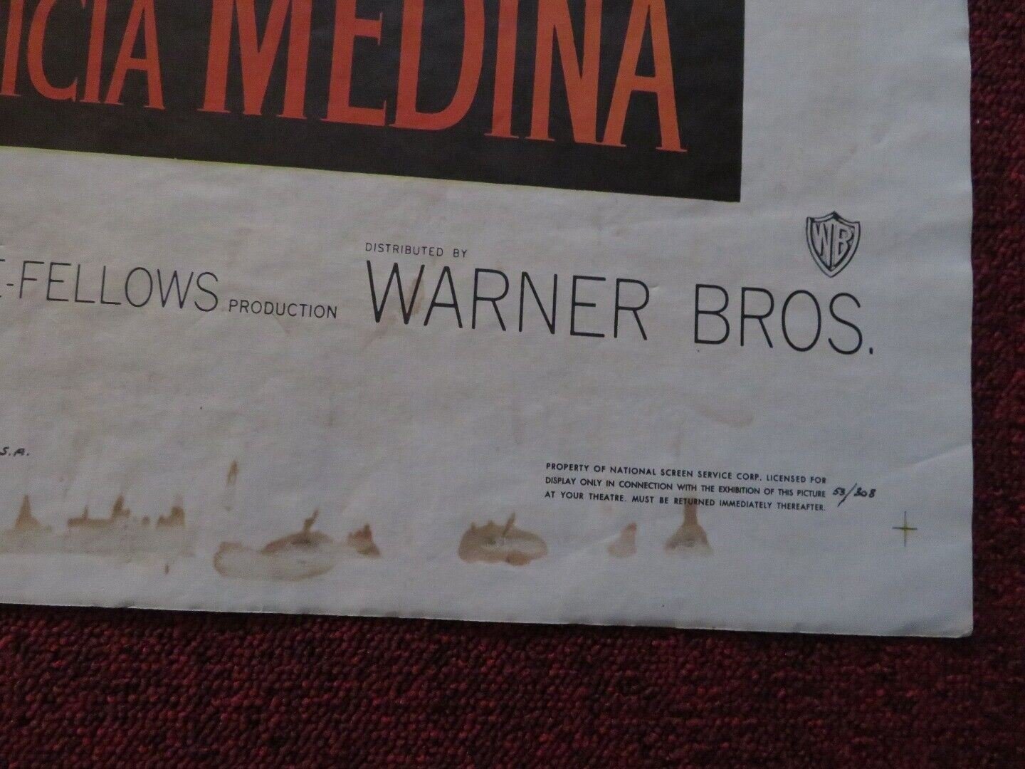 PLUNDER OF THE SUN FOLDED US ONE SHEET POSTER GLENN FORD DIANA LYNN 1953 Movie posters