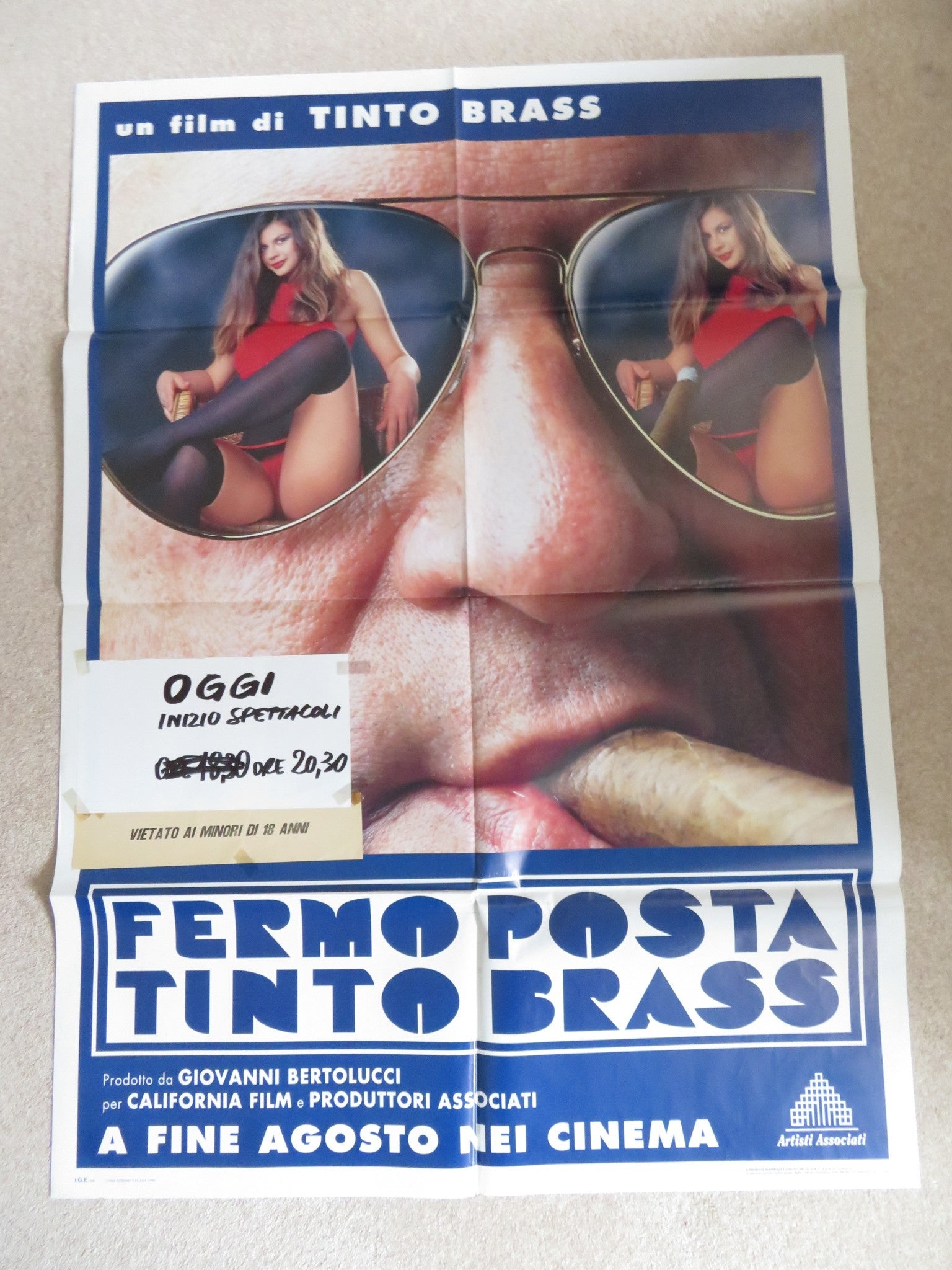 P.O BOX TINTO BRASS ITALIAN 2 FOGLIO POSTER TINTO BRASS CINZIA ROCCAFORTE 1995 Rendezvous Cinema Movie posters