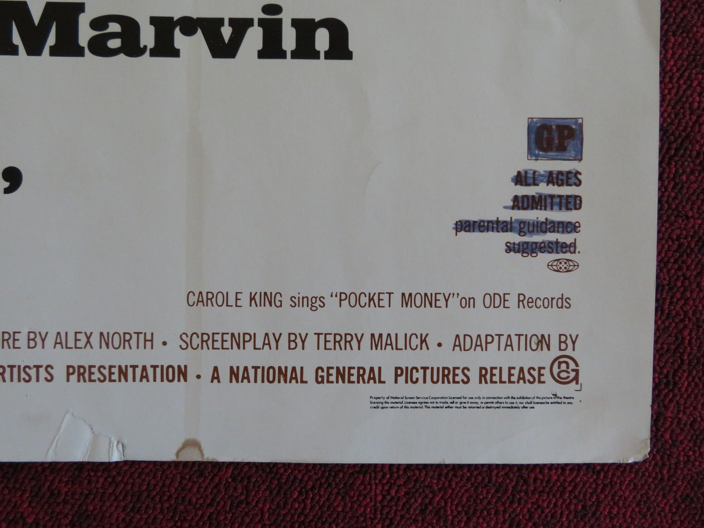 POCKET MONEY US HALF SHEET (22"x 28") POSTER PAUL NEWMAN LEE MARVIN 1972 Rendezvous Cinema Movie posters