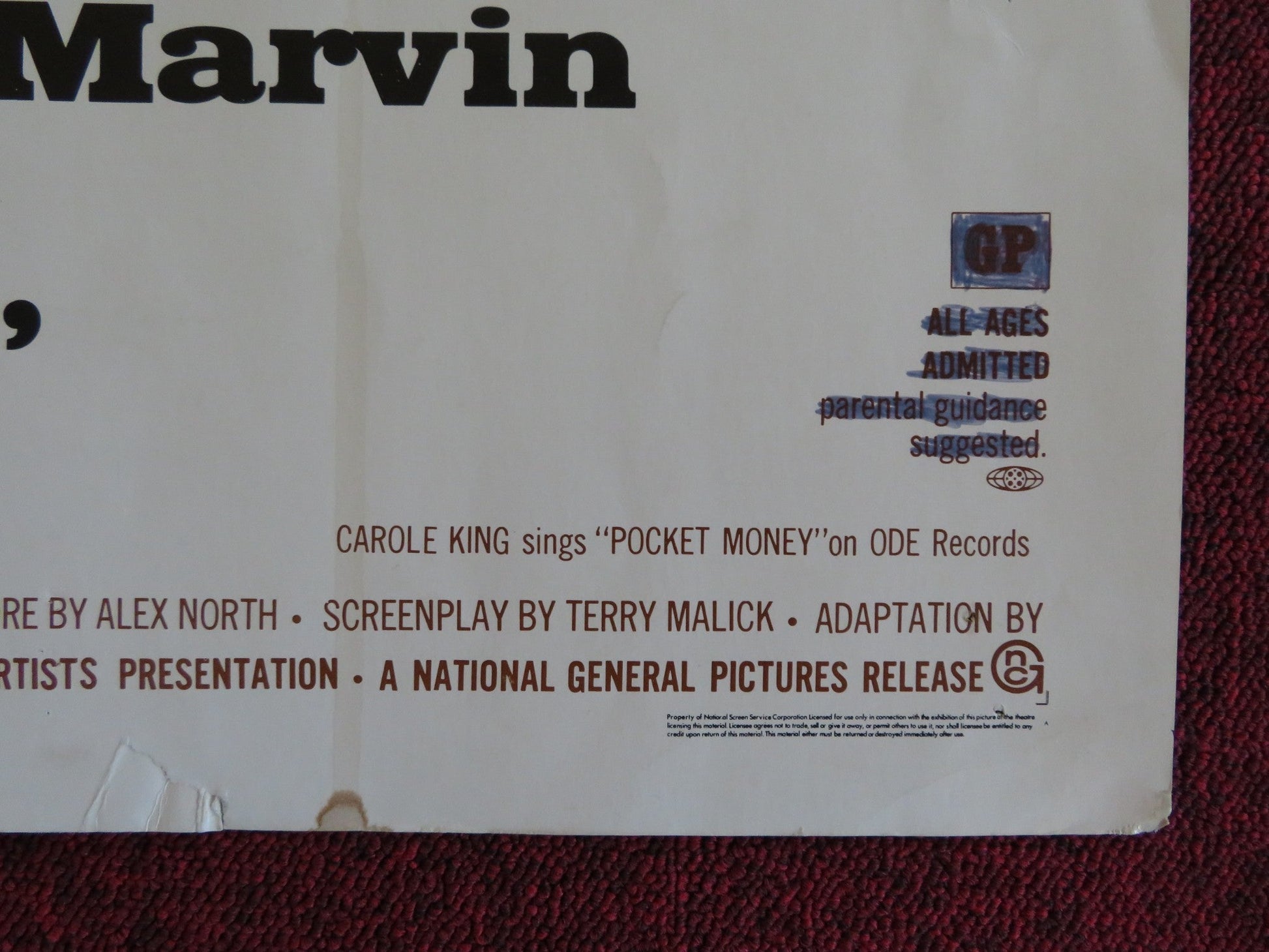 POCKET MONEY US HALF SHEET (22"x 28") POSTER PAUL NEWMAN LEE MARVIN 1972 Rendezvous Cinema Movie posters